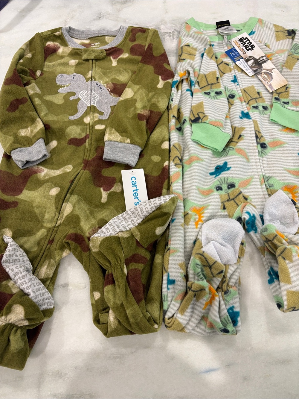 Toddler boys fleece one piece sleepy